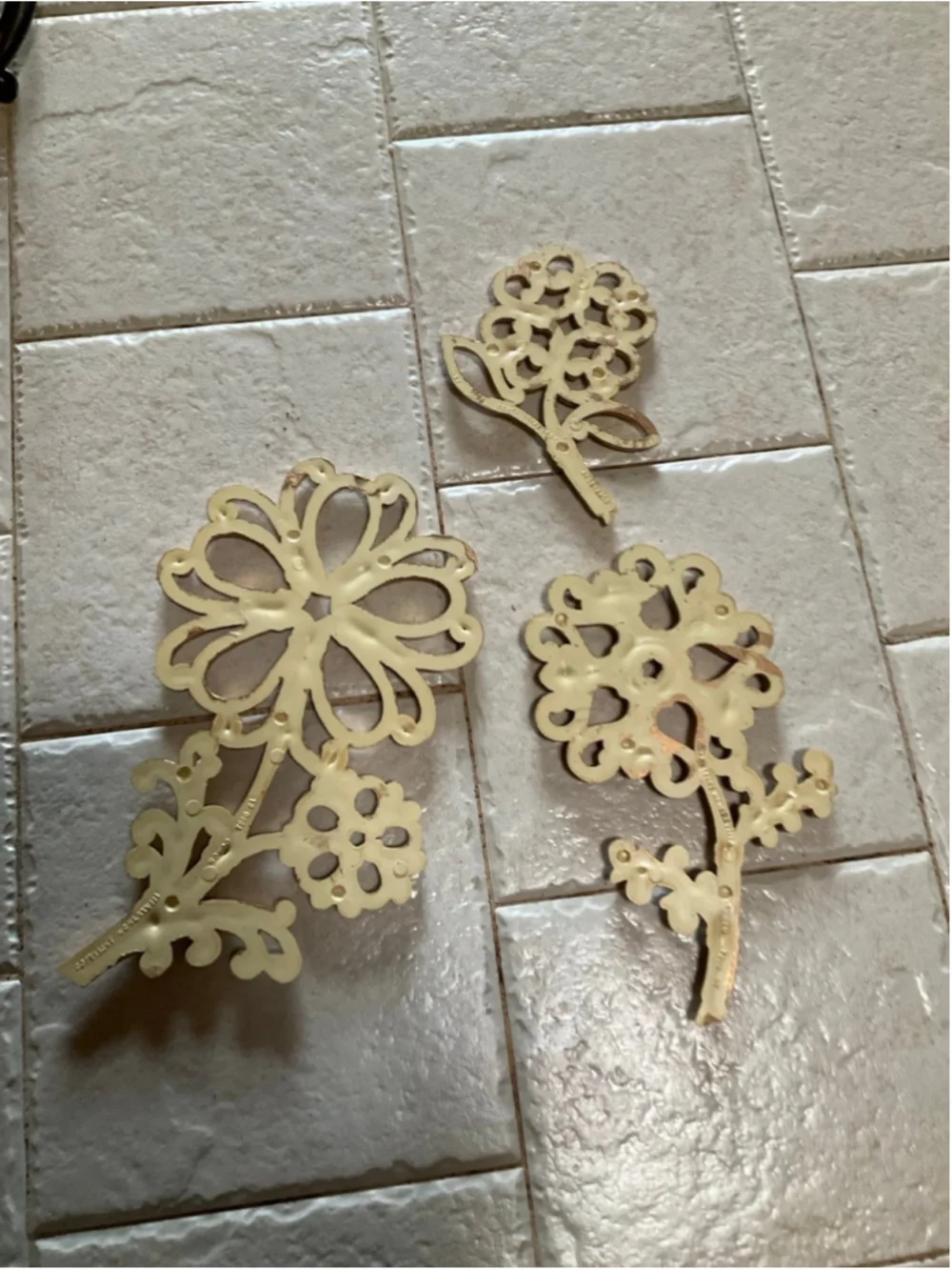 Vintage Gold Floral Wall Art Set Boho Cottagecore Decor Homco